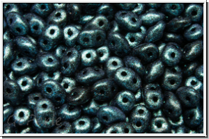 SD-23980-94109, SuperDuo Beads, indigo, antique, met., 10g