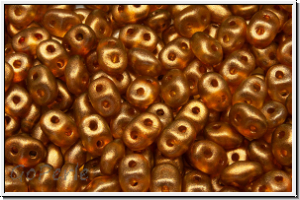 SD-00030-29253, SuperDuo Beads, crystal, trans., halo sandalwood, 10g