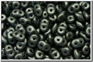 SD-02010-29322, SuperDuo Beads, white, alabaster, soft pastel black, 10g