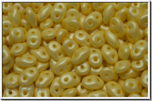 SD-02010-29301, SuperDuo Beads, white, alabaster, soft pastel yellow, 10g