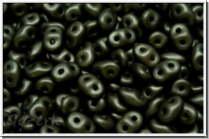 SD-02010-29400, SuperDuo Beads, white, alabaster, black met. matte, 10g