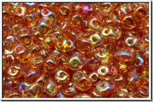 SD-00030-98535, SuperDuo Beads, crystal, trans., orange AB, 10g