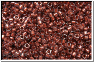 DB1705, MIYUKI Delica, 11/0, cranberry, dk., trans., copper pearl-ld., 5g