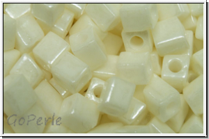 SB-04-0421, MIYUKI Squares, 4mm, eggshell, op., luster, 15g