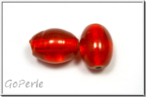 ind. Lampenperle, Olive, 13x10mm, orange, trans., 1 Stk.