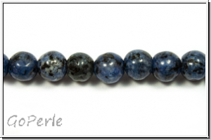 Labradorit, round, 6mm, blue dyed, 1 Strang