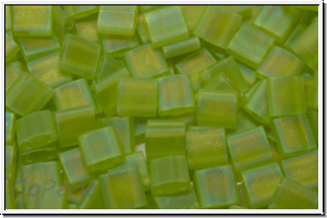 TL-0143fr, MIYUKI Tila Beads, green, lime, trans., matte,  AB, 60 Stk.