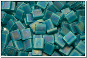 TL-2405fr, MIYUKI Tila Beads, teal, trans., matte, AB, 60 Stk.