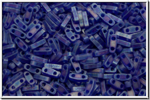 QTL-0151fr, MIYUKI Quarter Tila Beads, cobalt, trans., matte, AB, 5g