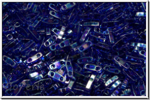 QTL-0177, MIYUKI Quarter Tila Beads, cobalt, trans., AB, 5g