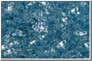 QTL-0260, MIYUKI Quarter Tila Beads, aqua, trans., AB, 5g