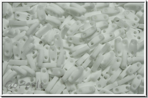 QTL-0402f, MIYUKI Quarter Tila Beads, white, op., matte, 5g