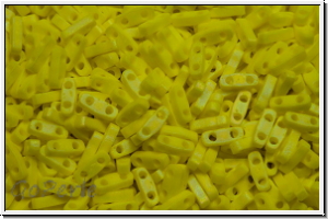 QTL-0404fr, MIYUKI Quarter Tila Beads, yellow, op., matte, AB, 5g