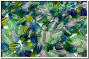 PB-00030-00000-84110, Pinch Beads, 5x3mm, happy blue/green, trans., matte, 65 Stk.