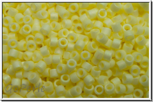 DB1521, MIYUKI Delica, 11/0, yellow, pale, op., matte, AB, 5g