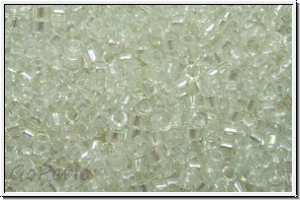 DB1671, MIYUKI Delica, 11/0, crystal, trans., pearlized, 5g