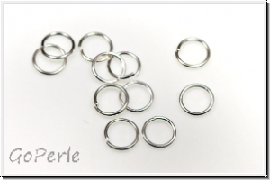 Biegeringe, rund, 5x0,6mm, silberfb., Metall, 10 Stk.