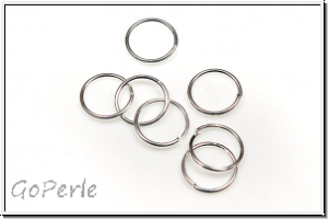 Biegeringe, rund, 7x0,6mm, silberfb., Metall, 10 Stk.