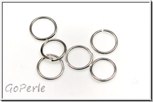 Biegeringe, rund, 6x0,6mm, silberfb., Metall, 10 Stk.