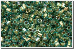 TCS-15-0995, TOHO Cubes, 1,5mm, aqua, trans., gold-ld., AB, 5g