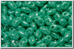 MiniDuo Beads, MATUBO, 2,5x4mm, turquoise, op., luster, 5g