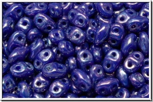 MiniDuo Beads, MATUBO, 2,5x4mm, blue, op., nebula, 5g