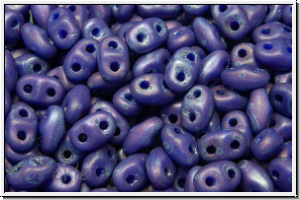 MiniDuo Beads, MATUBO, 2,5x4mm, blue, op., nebula, matte, 5g