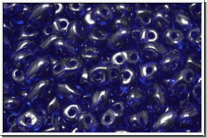 MiniDuo Beads, MATUBO, 2,5x4mm, cobalt, trans., 5g