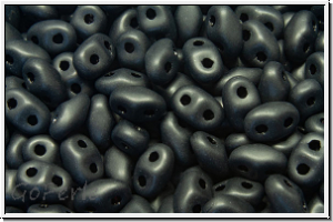 MiniDuo Beads, MATUBO, 2,5x4mm, black, op., matte, 5g