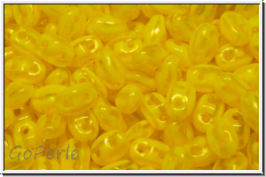 MiniDuo Beads, MATUBO, 2,5x4mm, yellow, opal, 5g