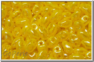 MiniDuo Beads, MATUBO, 2,5x4mm, yellow, opal, luster, 5g