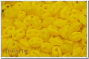 MiniDuo Beads, MATUBO, 2,5x4mm, yellow, opal, matte, 5g