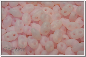 MiniDuo Beads, MATUBO, 2,5x4mm, pink, opal, matte, 5g