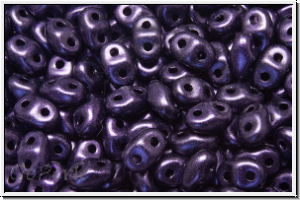 MiniDuo Beads, MATUBO, 2,5x4mm, lavender, dk., met., suede, 5g