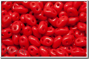 MiniDuo Beads, MATUBO, 2,5x4mm, red, op., 5g