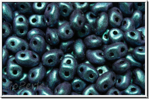 MiniDuo Beads, MATUBO, 2,5x4mm, teal, antique, met., 5g