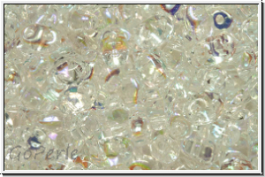 MiniDuo Beads, MATUBO, 2,5x4mm, crystal, trans., AB, 5g