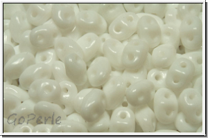 MiniDuo Beads, MATUBO, 2,5x4mm, white, op., 5g