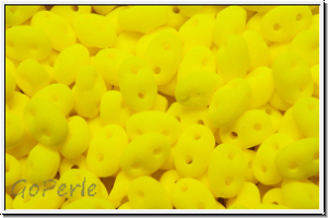 MiniDuo Beads, MATUBO, 2,5x4mm, white, alabaster, neon yellow, matte, 5g