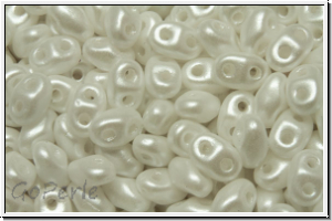 MiniDuo Beads, MATUBO, 2,5x4mm, white, alabaster, white pastel, 5g