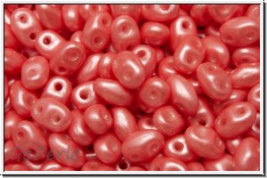 MiniDuo Beads, MATUBO, 2,5x4mm, white, alabaster, pearl shine coral pink, 5g