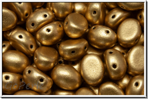 Candy-Beads, oval, PRECIOSA, 6x8mm, gold, met., satin, 20 Stk.