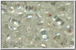 Candy-Beads, oval, PRECIOSA, 6x8mm, crystal, trans., AB, 20 Stk.