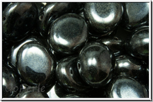 Candy-Beads, oval, PRECIOSA, 10x12mm, hematite, met., 10 Stk.