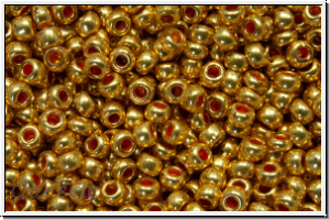 PR-11-68388, PRECIOSA Rocailles, 11/0, gold, galv., met., 20g