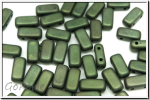 PRISM Beads, 4x8mm, green, metallic, matte, 20 Stk.