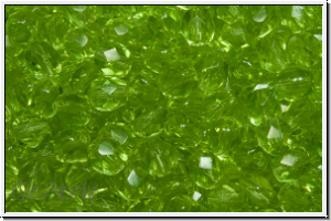 Bhm. Glasschliffperle, PRECIOSA, feuerpol., 4mm, olivine, lt., trans., 50 Stk.