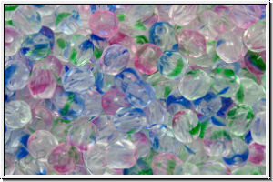 Bhm. Glasschliffperle, PRECIOSA, feuerpol., 4mm, crystal, trans., spring inlay, 50 Stk.