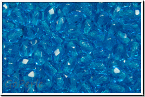 Bhm. Glasschliffperle, feuerpol., 4mm, ocean, trans., 50 Stk.