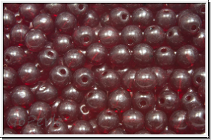 bhm. Glasperle, rund, 4mm, garnet, lt., trans., 50 Stk.